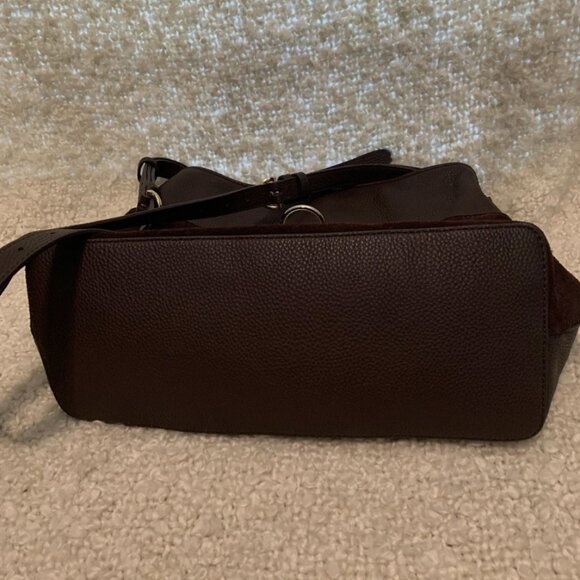 Boho-chic Talbots Dark Brown Bag Soft Suede Handbags Purse - Picture 6 of 9